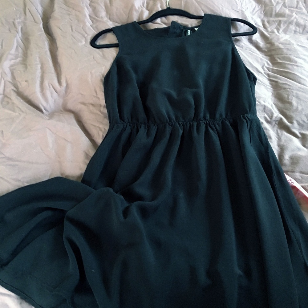 H&M Divided Black Short Zip Tank Dress Size 12